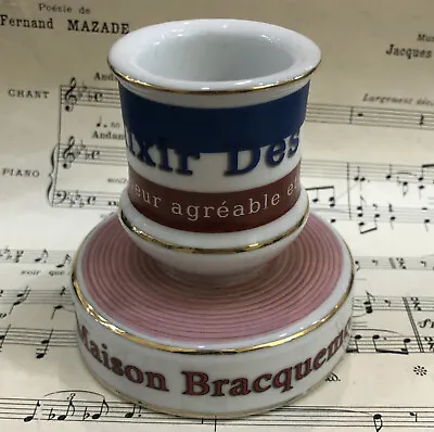 Vintage French Advertising Match Striker Elixir Gaules Dijon Ceramic Porcelain • $125