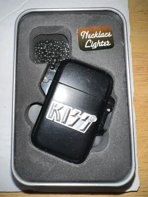 £8.23 • Buy Kiss Brand New In Kiss Metal Logo Tin Necklace Lighter New Very Cool Ace Frehley