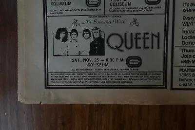 QUEEN/Blondie/Heart-1978 Scene Mag.PROMO Poster Concert Billing Ad-VERY RARE !! • $15