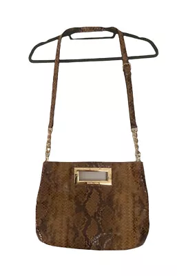 Michael Kors Berkley Python Print Leather Purse Crossbody Shoulder Bag EUC • $35