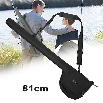 81cm Fly Fishing Rod Bag Pole Shoulder Carry Travel Reel Tackle Storage Organize • $35.80