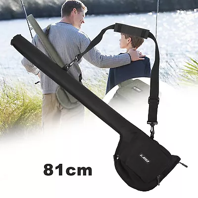 Portable Fly Fishing Rod & Reel Case 81cm Complete Rod Reel Protection Bag • $36.99