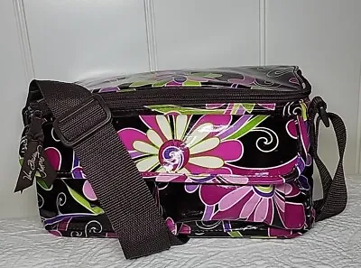 Vera Bradley Stay Cooler Insulated Lunch Box Bag Purple Punch Hippie Preppy • $18