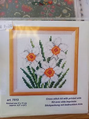 Orchidea Cross Stitch With Printed Daffodils Aida • £9.20