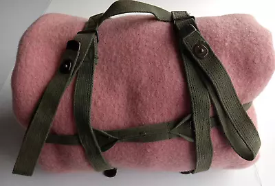 USGI Vtg Canvas Military Sleeping Bag Carrier/Bed Roll Strap OD Green • $8.95