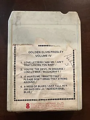 Golden Elvis Presley Volume 4 The King 8 Track Cassette • $8.88