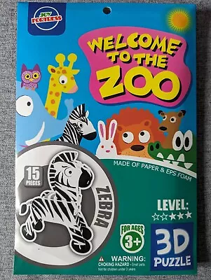 3D Animal Puzzle For Kids & Adults To Craft Together (Zebra) • £2.50