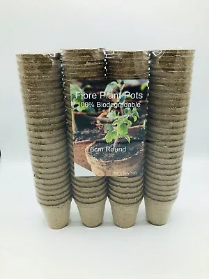 Biodegradable Fibre Plant Pots Pack Of 100 • £10.99