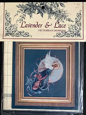 Lavender And Lace Cross Stitch Chart Blue Moon Angel L&L 36 • £5