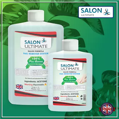 £3.45 • Buy 100%Pure Acetone Superior Quality Nail Polish Remover UV/LED GEL 100/250/500ml