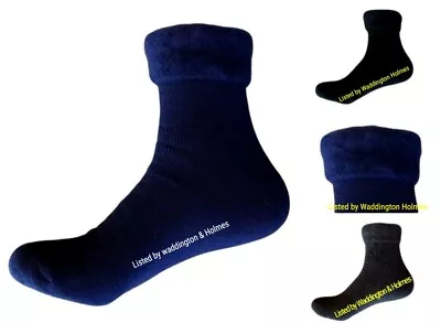 3 Pairs Mens Bed Socks T.o.t Or Straight Leg Brushed Inside • $7.45