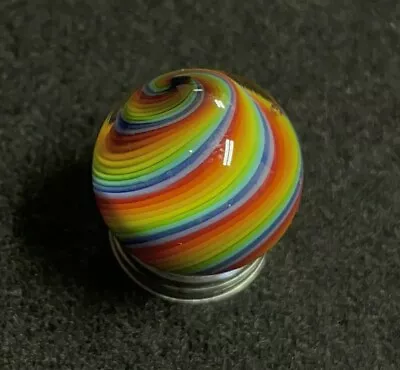 Bryan Trillas Glass Marble/ 0.65-0.75”/ Candyland- Beautiful Rainbow Spiral • $18