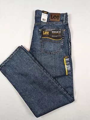 LEE Mens Blue Denim Lieutenant Regular Fit Straight Leg Jeans Size 32X32 - NEW • $24.99