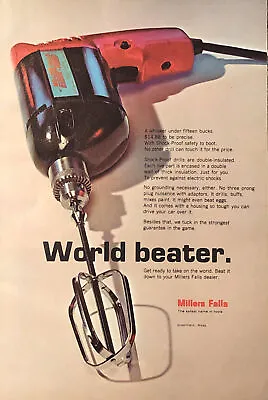 1968 Millers Falls Electric Tools Drill VTG 1960s 60s PRINT AD Greenfield MA 6x9 • $9.77