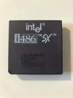 Intel I486SX CPU Processor A80486sx-25 L2261831 SX411 (1989) • $40