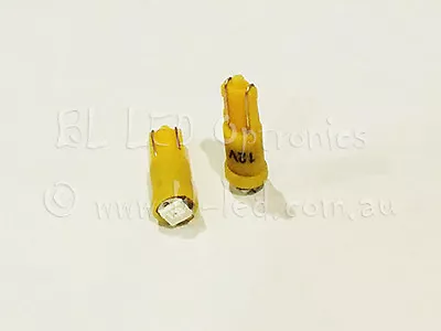 10x T5 74 Wedge Universal Amber SMD LED Light Bulbs Dash Instrument Cluster HVAC • $27.95