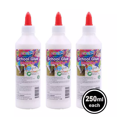 $13.95 • Buy All Purpose PVA Glue 250ML DIY Craft Slime Washable Acid Free Non Toxic Adhesive