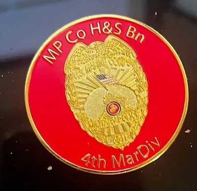 4th MarDiv Military Police US Marine Corps 232nd Birthday Challenge Coin • $8.49