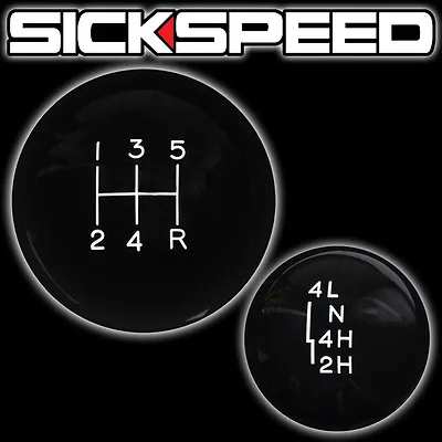 Black Ol' Skool Shift Knob/transfer Case Set For 5 Speed Chevy/geo Gear Shifter • $67.90