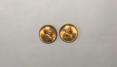 1956 P And D Lincoln Wheat Cent Set  BU With Free Shipping • $3.80