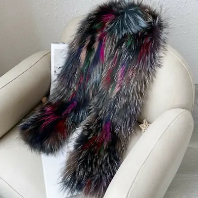 100% Real Fox Fur Scarf Shawl Women's Fur Scarf Double-sided Knitted Fur Collar • $89