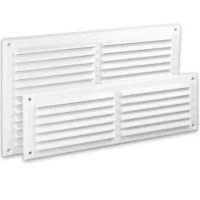 White Plastic Louvre Vents Caravan Air Vent Ventilator Cover With Flyscreen • £3.79