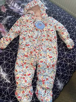 Baby Girl Cath Kidston Floral Pramsuit Age 6/9 Months Bnwt • £24.99