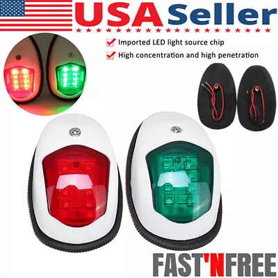 2x LED Navigation Lights Nav Lamp Side Mount Port Starboard Marine Yacht Boat US • $18.48