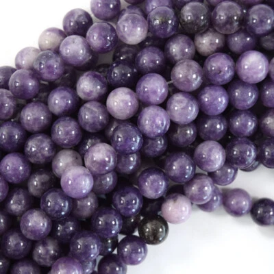 $8.49 • Buy Natural Purple Lepidolite Round Beads 15.5  Strand 4mm 6mm 8mm 10mm 12mm S2