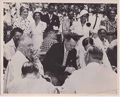 FRANKLIN DELANO ROOSEVELT Press Conference At VAL-KILL * Rare CLASSIC 1939 Photo • $31