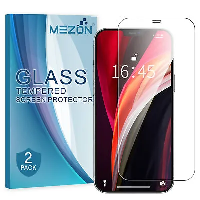 [2 Pack] IPhone 12 Pro Max (6.7 ) Premium 2.5D Tempered Glass Protector By MEZON • $14.99