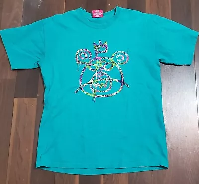 Vintage MNWKA Mishka Crown Bear T-Shirt Art Tee Blue Large Los Angeles USA • $18