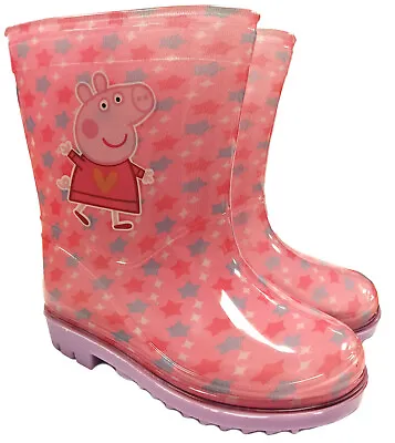 £8.75 • Buy Childrens Peppa Pig Girls Wellington Boots Beach Wellies Kids Water Proof Shoes