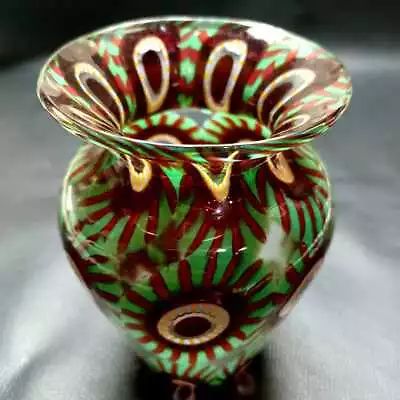 Murano Venetian Glass Formentello MURRINE Millefiori Single Vase 5.1inch High • $559.99