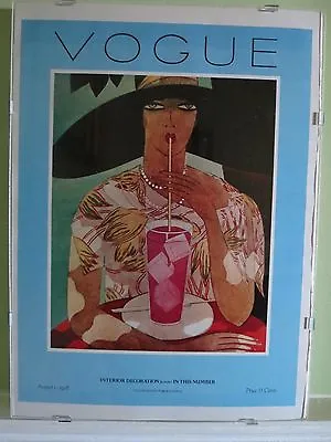 Vogue Magazine Cover  Print. Interior Decoration. August 1 1926. • $22