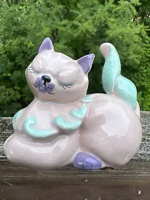 Kay Finch Art Pottery Pink Baby Jezzy Jezebel Kitten Cat - Mid Century Modern • $25