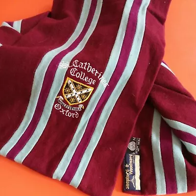 £22 • Buy Vintage Embroidered St. Catherines Wool Striped College University Oxford Scarf 
