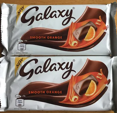 2 X Galaxy Smooth Orange Chocolate Bar's  ~ 2 X 110 G ~ Galaxy Chocolate ~ New  • £5.68