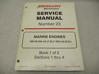 90-861326-1 MerCruiser Service Repair Manual 23 GM V-8 Marine Engines Book 1 • $36.31