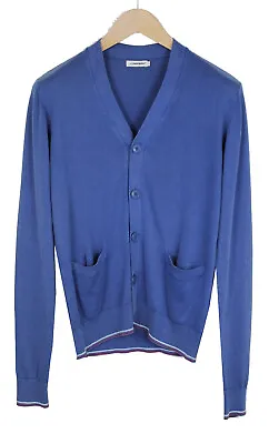 £29.95 • Buy J. LINDEBERG Mens Blue Stretchy Cotton Buttoned Cardigan Jumper | Size Medium