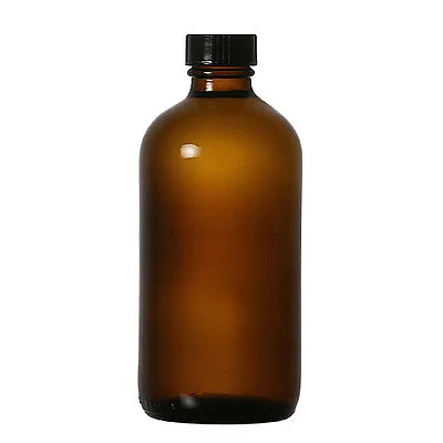 12 Pcs 4 Oz [120 Ml] AMBER Boston Round Glass Bottle W/Cone Caps • $24.99