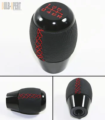 For Honda Acura M10 X 1.5 6 Speed Manual Red Stitching Black Leather Shift Knob • $16.95