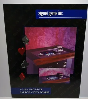 Sigma Slot Machine FLYER Bar Top Video Poker Casino Vintage Gaming Art Sheet • $19.55