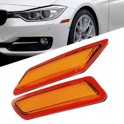 For 13-15 BMW F30 3-Series Base Yellow Side Bumper Marker Reflector Lights Lamp • $15.19