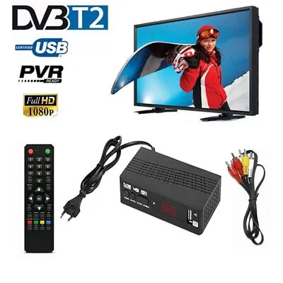 1080P Receiver Satellite Decoder TV Box Tuner DVB T2 USB2.0 For Monitor Adapter • $58.26