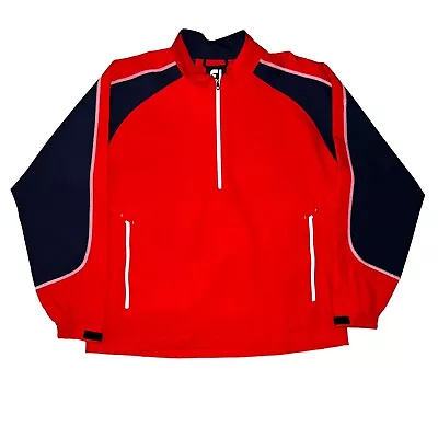 FOOTJOY FJ Sport Windshirt Men’s XL Red 1/2 Zip L/S Windbreaker Jacket • $29.99