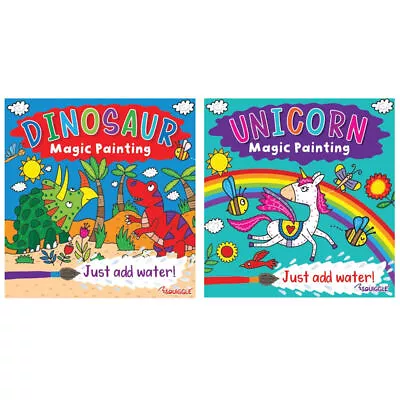 Unicorn Dinosaur Magic Painting Book - Single Book - No Mess Water Colour In  • £2.79