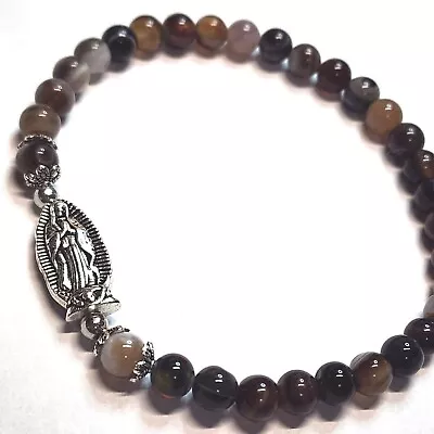 Virgen De La Guadalupe Catholic Beaded Bracelet - Our Lady Religious Jewelry • $22