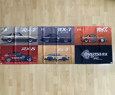 Mazda Flag Rotary Engine RX-3 RX-7 RX-8 Gen Banner JDM Tapestry 2x6 Ft Poster • $21.99