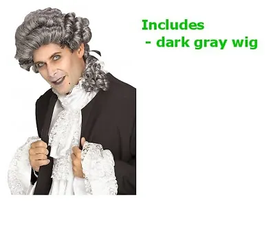 Thy Wicked Court Costume Wig Adult Men Colonial 18th C Halloween Fancy Dress • $12.43